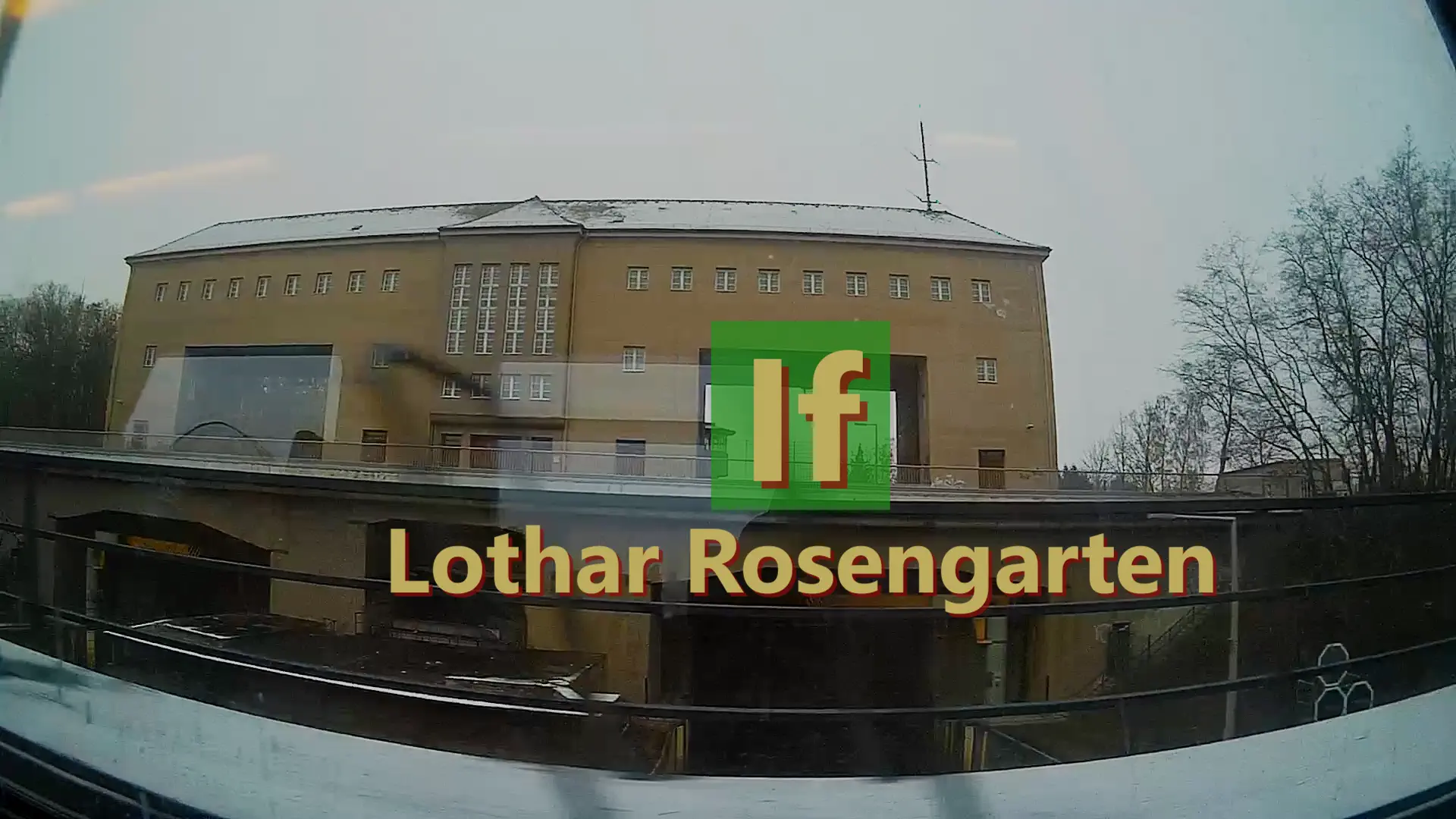 Bild der Schleuse in Eisenhüttenstadt von der Bahn aus mit Titelschrift