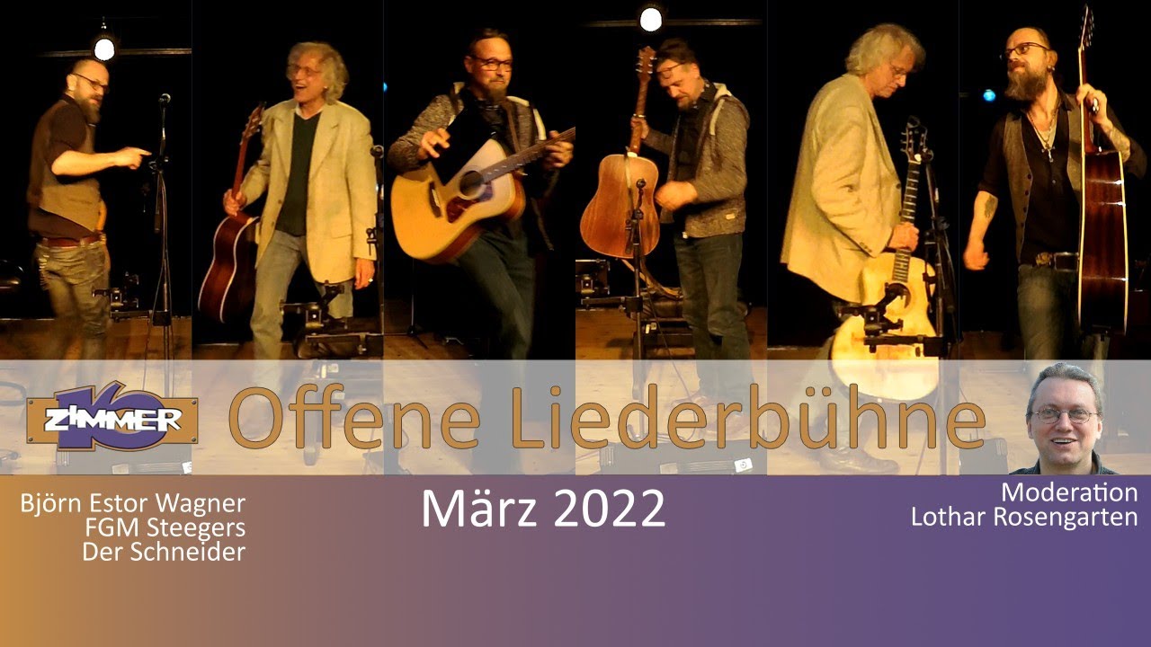 20. März 2022 - Björn Estor Wagner - FGM Stegers - Der Schneider - Moderation: Lothar Rosengarten