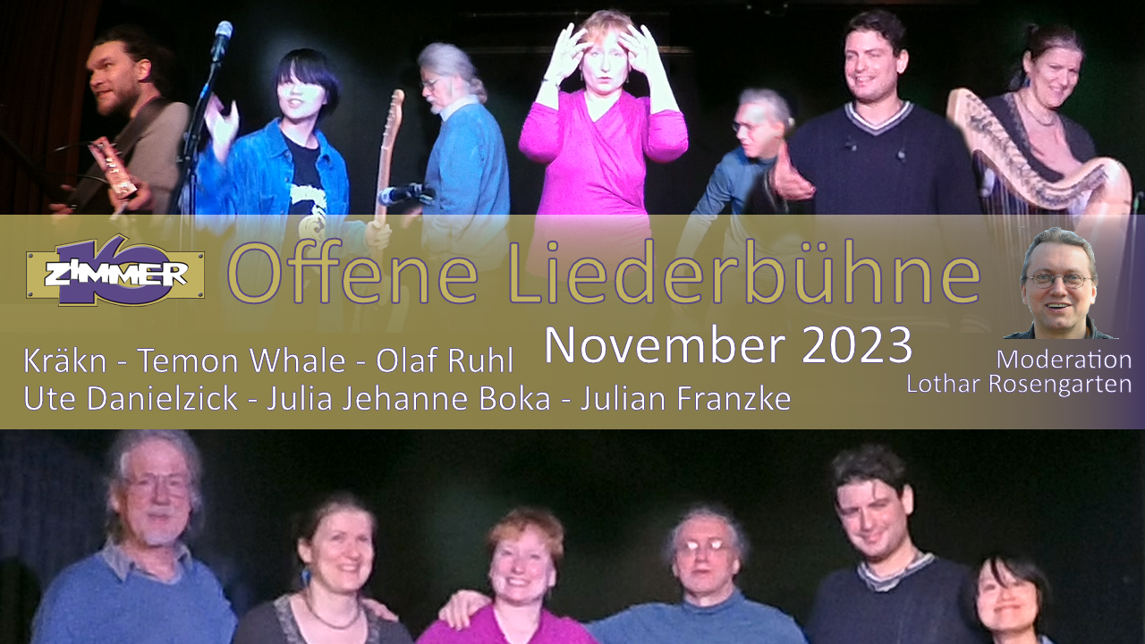 20. November 2023  - Temon Whale - Ute Danielzick - Olaf Ruhl - Julia Jehanne Boka - Julian Franzke - Moderation: Lothar Rosengarten